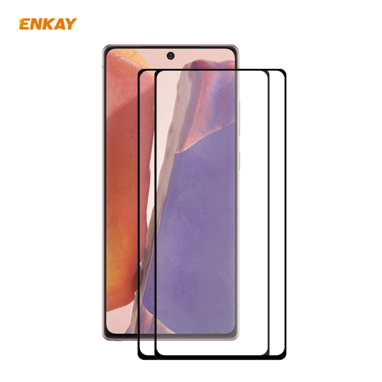 Per Samsung Galaxy Note 20 ENKAY Hat-Prince Full Glue 0.2mm 9H 2.5D Vetro temperato Copertura completa Supporto pellicola Sblocco impronte digitali, For Samsung Galaxy Note20(1pc), For Samsung Galaxy Note20(2pcs), For Samsung Galaxy Note20(5pcs)       ...