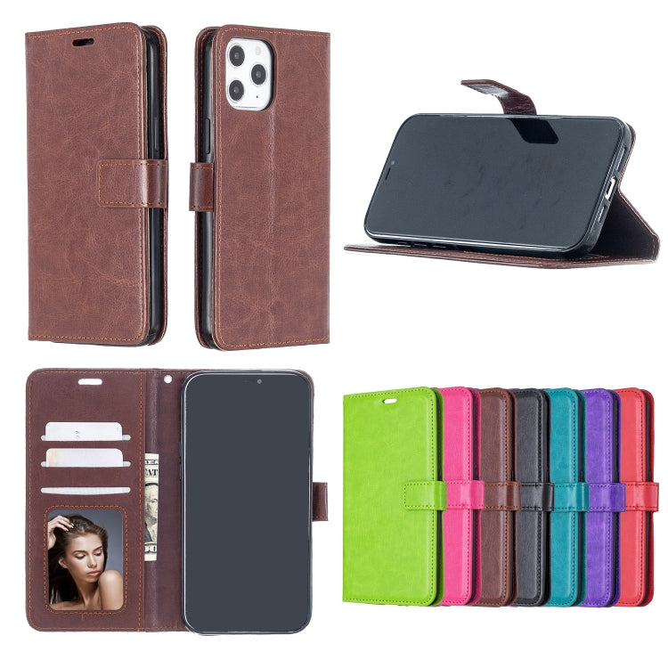 Per iPhone 12 Pro Max Crazy Horse Texture Custodia in pelle a vibrazione orizzontale con supporto e slot per schede e portafoglio e cornice per foto, For iPhone 12 Pro Max
