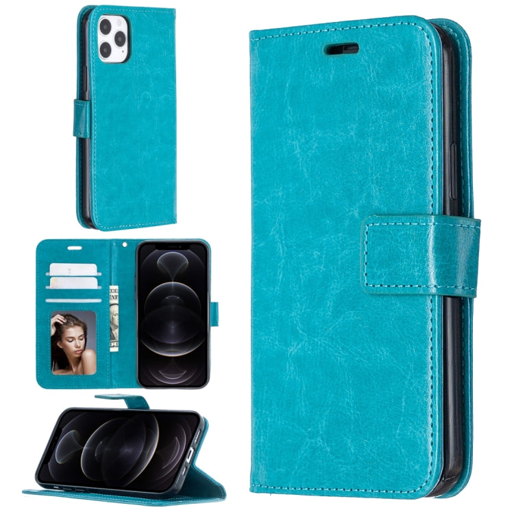 Per iPhone 12 Pro / 12 Max Crazy Horse Texture Custodia in pelle a vibrazione orizzontale con supporto e slot per schede e portafogli e cornice per foto, For iPhone 12 / 12 Pro