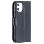 Custodia in pelle a vibrazione orizzontale per iPhone 12 Crazy Horse Texture con supporto e slot per schede e portafoglio e cornice per foto, For iPhone 12 mini