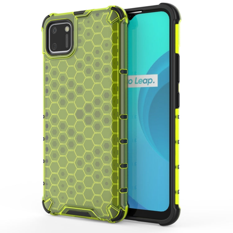 Per OPPO Realme C15 PC a nido d'ape antiurto + custodia in TPU