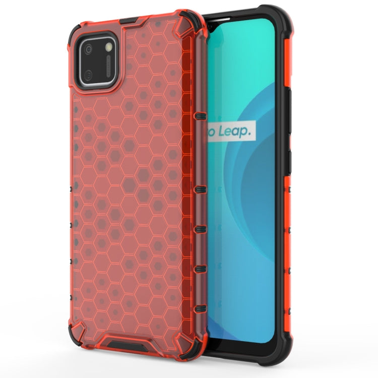 Per OPPO Realme C11 PC a nido d'ape antiurto + custodia in TPU, For OPPO Realme C11