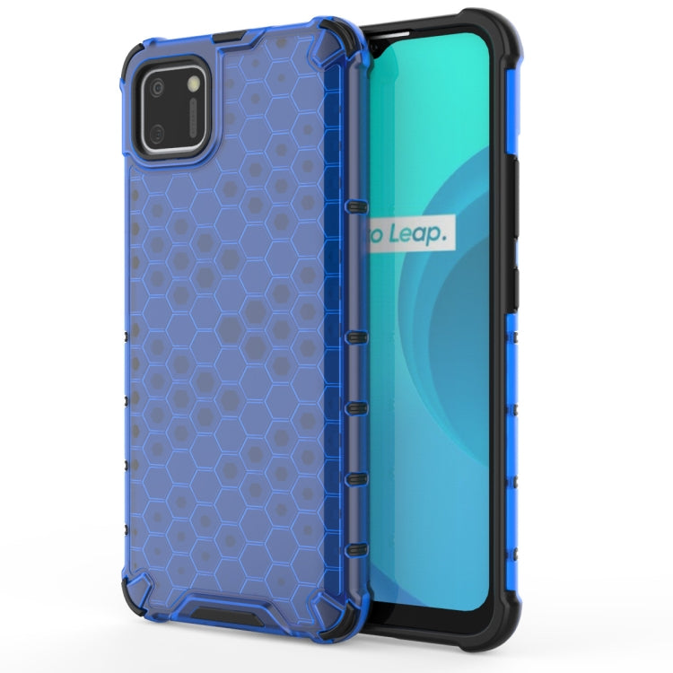 Per OPPO Realme C11 PC a nido d'ape antiurto + custodia in TPU, For OPPO Realme C11