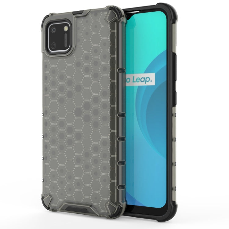 Per OPPO Realme C11 PC a nido d'ape antiurto + custodia in TPU, For OPPO Realme C11