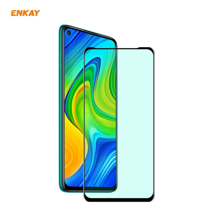 ENKAY Hat-Prince 0.26mm 9H 6D Protezione per gli occhi a schermo intero curvo Protezione per vetro temperato con pellicola verde, For Xiaomi Redmi Note 8 Pro, For Redmi Note 9S/Note 9 Pro (Max), ForRedmi 10X 4G / Redmi Note 9, For Xiaomi Redmi 9 / 9A /...