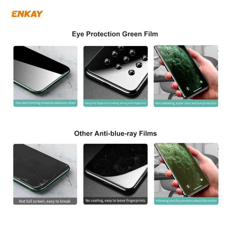 5 PZ ENKAY Hat-Prince 0.26mm 9H 6D Protezione per gli occhi a schermo intero curvo Protezione per vetro temperato con pellicola verde, For Xiaomi Redmi Note 8 Pro, For Redmi Note 9S/Note 9 Pro, For Redmi 10X 4G/Redmi Note 9, For Xiaomi Redmi 9 / 9A / 9...