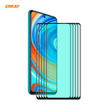5 PZ ENKAY Hat-Prince 0.26mm 9H 6D Protezione per gli occhi a schermo intero curvo Protezione per vetro temperato con pellicola verde, For Xiaomi Redmi Note 8 Pro, For Redmi Note 9S/Note 9 Pro, For Redmi 10X 4G/Redmi Note 9, For Xiaomi Redmi 9 / 9A / 9...