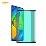 5 PZ ENKAY Hat-Prince 0.26mm 9H 6D Protezione per gli occhi a schermo intero curvo Protezione per vetro temperato con pellicola verde, For Xiaomi Redmi Note 8 Pro, For Redmi Note 9S/Note 9 Pro, For Redmi 10X 4G/Redmi Note 9, For Xiaomi Redmi 9 / 9A / 9...