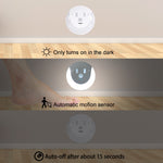 Luce di ricarica USB e controllo del rilevamento del corpo umano Sorriso Luce notturna magnetica, Cold White Light, Warm white light