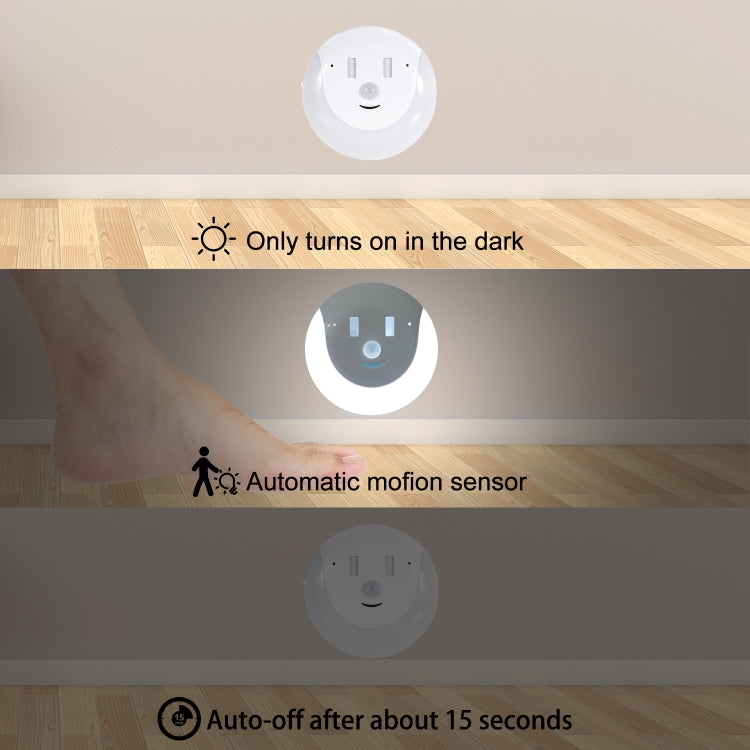 Luce di ricarica USB e controllo del rilevamento del corpo umano Sorriso Luce notturna magnetica, Cold White Light, Warm white light