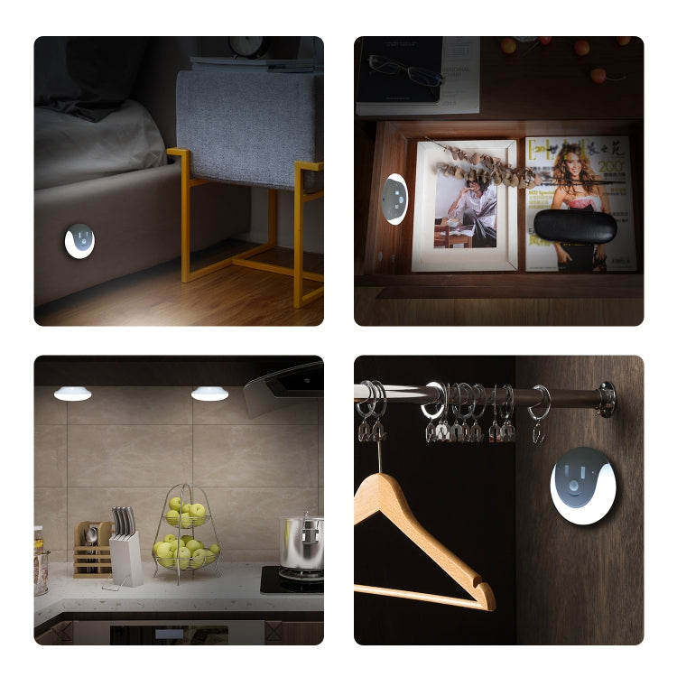 Luce di ricarica USB e controllo del rilevamento del corpo umano Sorriso Luce notturna magnetica, Cold White Light, Warm white light