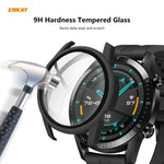 Per Huawei Watch GT 2 46mm ENKAY Hat-Prince ENK-AC8202 Custodia smerigliata per PC a copertura totale + protezione in vetro temperato 9H