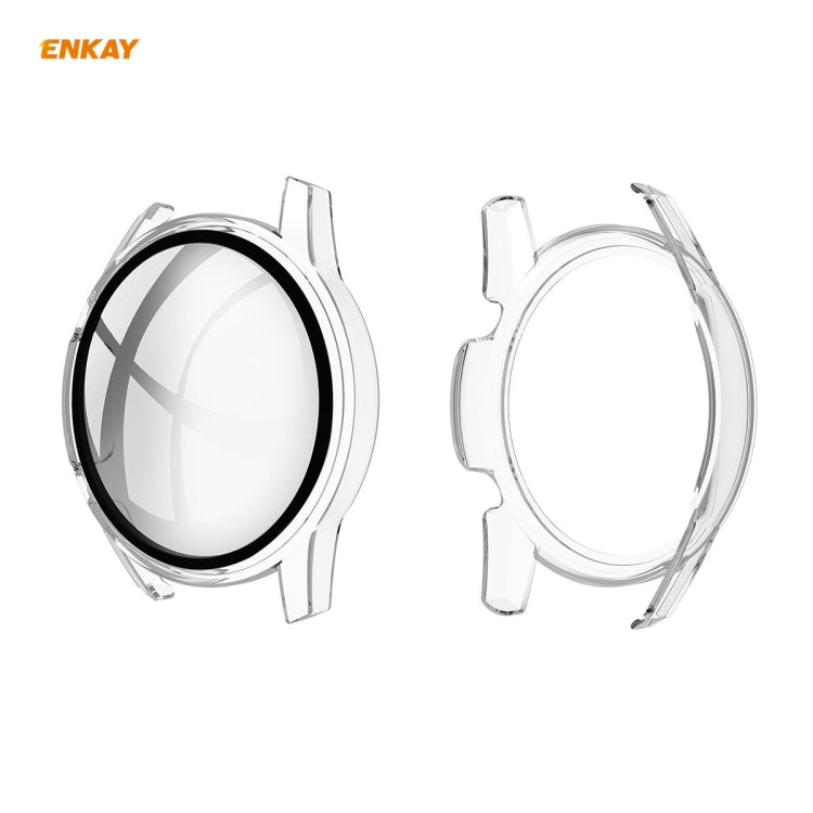 Per Huawei Watch GT 2 46mm ENKAY Hat-Prince ENK-AC8202 Custodia smerigliata per PC a copertura totale + protezione in vetro temperato 9H