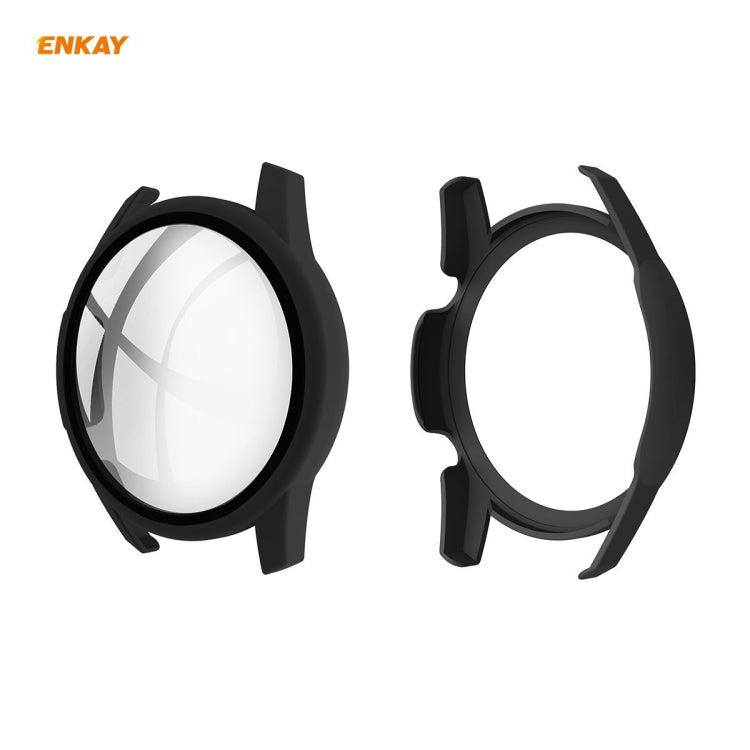 Per Huawei Watch GT 2 42mm ENKAY Hat-Prince ENK-AC8201 Custodia smerigliata per PC a copertura totale + protezione in vetro temperato 9H