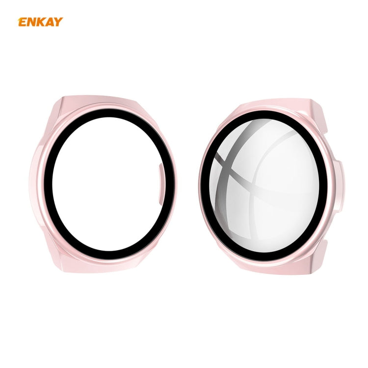 Per Huawei Watch GT 2e 46mm ENKAY Hat-Prince ENK-AC8203 Custodia smerigliata per PC a copertura totale + Pellicola in vetro temperato 9H