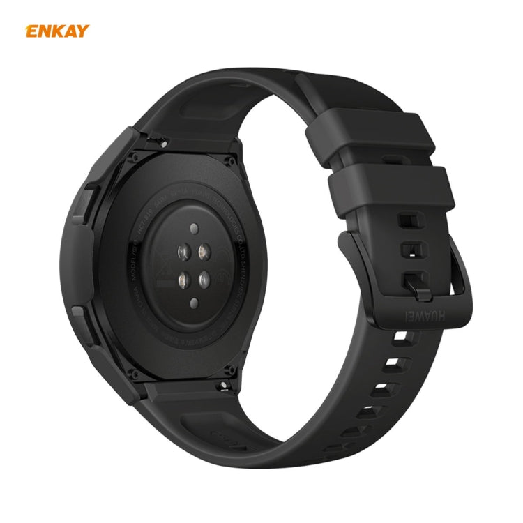 Per Huawei Watch GT 2e 46mm ENKAY Hat-Prince ENK-AC8203 Custodia smerigliata per PC a copertura totale + Pellicola in vetro temperato 9H