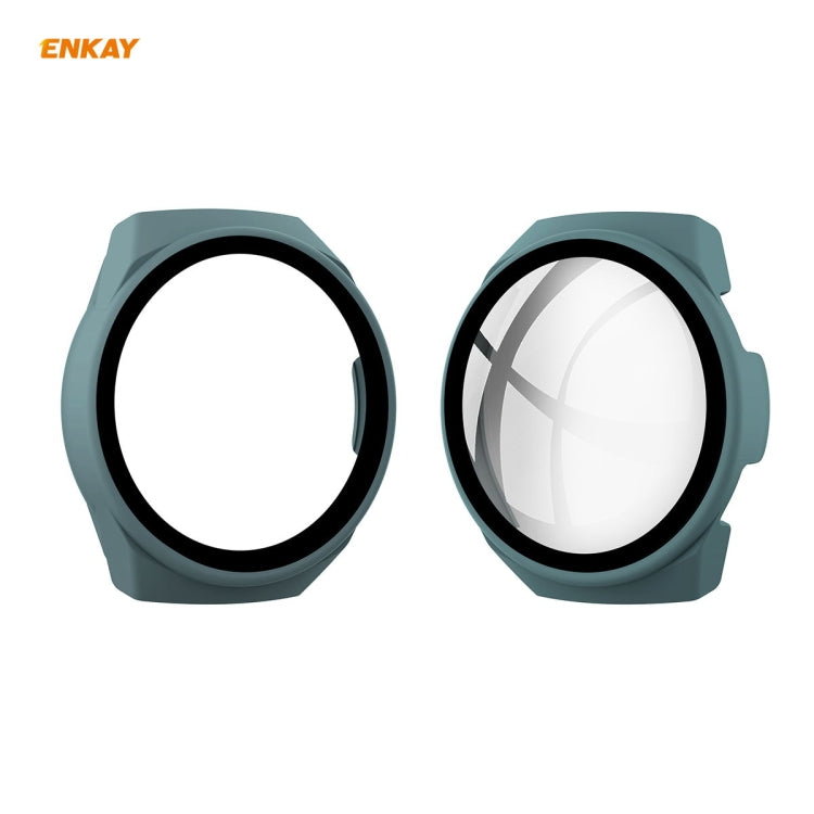 Per Huawei Watch GT 2e 46mm ENKAY Hat-Prince ENK-AC8203 Custodia smerigliata per PC a copertura totale + Pellicola in vetro temperato 9H