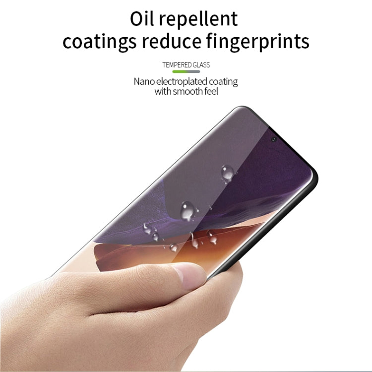 MOFI 9H 3D a prova di esplosione Piegatura termica Schermo intero coperto con pellicola in vetro temperato (sblocco dell'impronta digitale ad ultrasuoni), For Samsung Galaxy Note20 Ultra