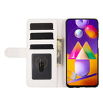 Per Samsung Galaxy M31s R64 Texture Custodia protettiva a vibrazione orizzontale singola con supporto e slot per schede e portafoglio e cornice per foto, For Samsung Galaxy M31s