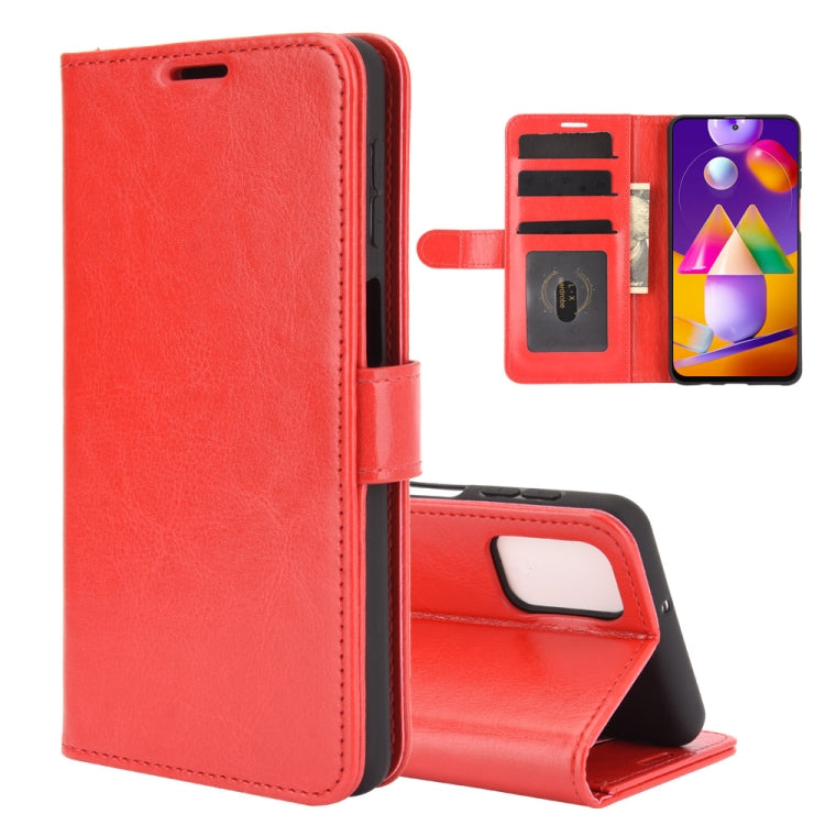 Per Samsung Galaxy M31s R64 Texture Custodia protettiva a vibrazione orizzontale singola con supporto e slot per schede e portafoglio e cornice per foto, For Samsung Galaxy M31s