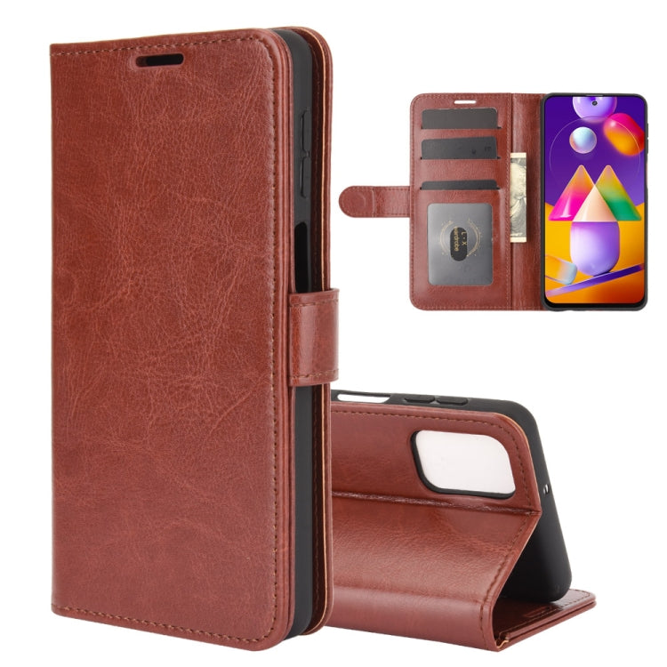 Per Samsung Galaxy M31s R64 Texture Custodia protettiva a vibrazione orizzontale singola con supporto e slot per schede e portafoglio e cornice per foto, For Samsung Galaxy M31s