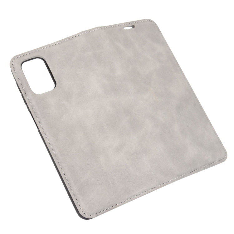 Per Samsung Galaxy M31s Retro-skin Business Custodia in pelle con ventosa magnetica con supporto e slot per schede e portafoglio, For Galaxy M31s