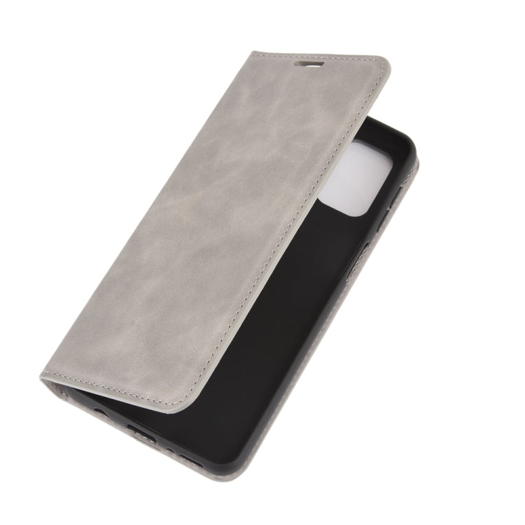 Per Samsung Galaxy M31s Retro-skin Business Custodia in pelle con ventosa magnetica con supporto e slot per schede e portafoglio, For Galaxy M31s