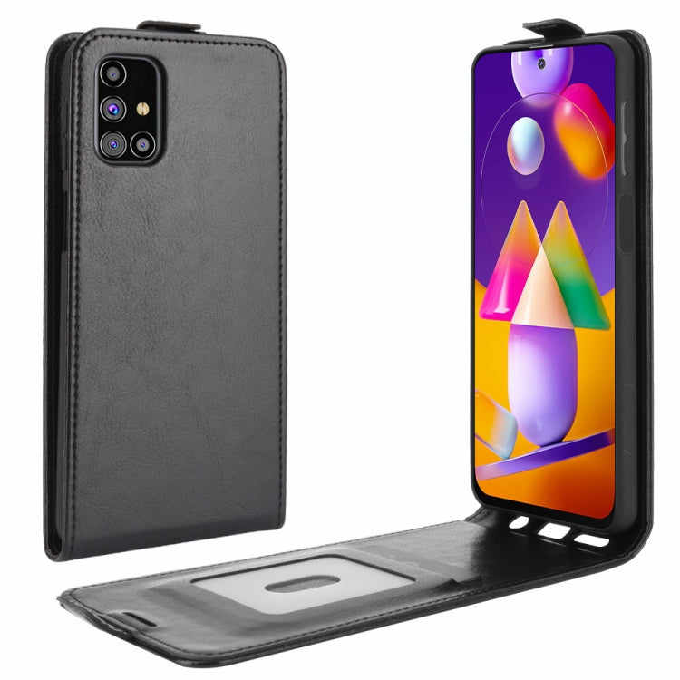 Per Samsung Galaxy M31s R64 Texture Custodia protettiva in pelle a vibrazione verticale singola con slot per schede e cornice per foto, For Galaxy M31s