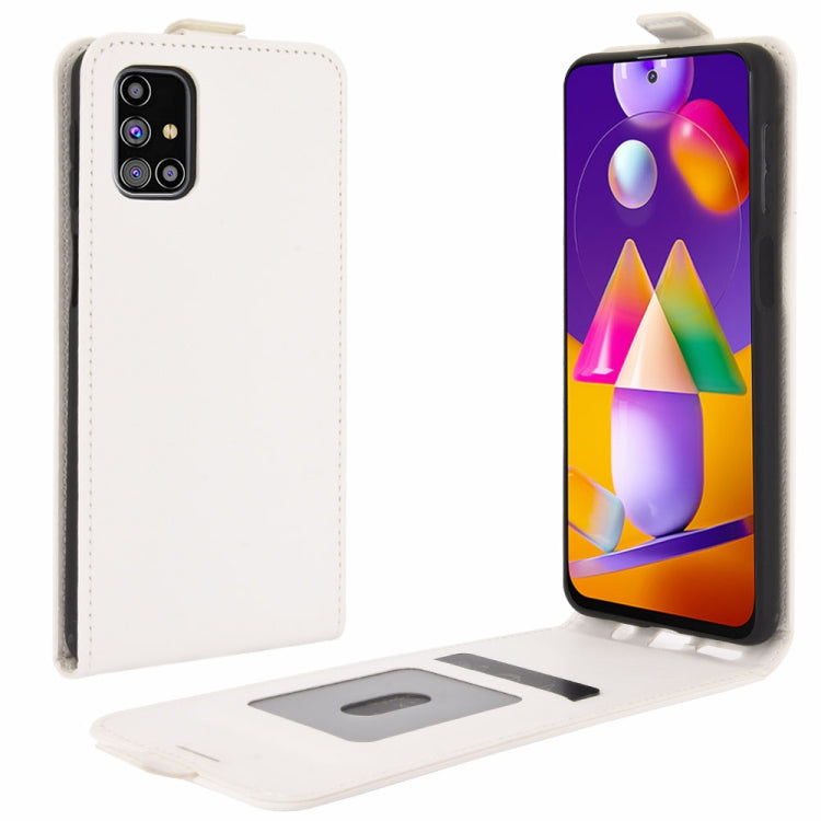 Per Samsung Galaxy M31s R64 Texture Custodia protettiva in pelle a vibrazione verticale singola con slot per schede e cornice per foto, For Galaxy M31s