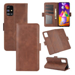 Per Samsung Galaxy M31s Custodia in pelle a vibrazione orizzontale con fibbia magnetica a doppio lato con supporto, slot per schede e portafoglio, For Galaxy M31s