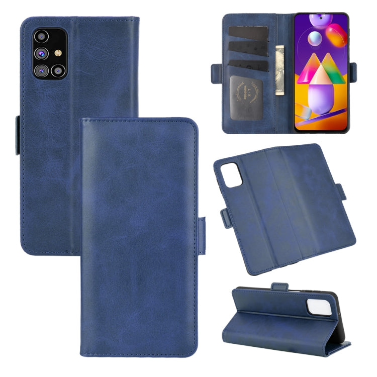 Per Samsung Galaxy M31s Custodia in pelle a vibrazione orizzontale con fibbia magnetica a doppio lato con supporto, slot per schede e portafoglio, For Galaxy M31s