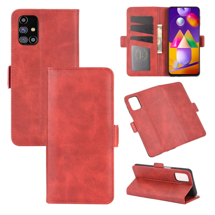 Per Samsung Galaxy M31s Custodia in pelle a vibrazione orizzontale con fibbia magnetica a doppio lato con supporto, slot per schede e portafoglio, For Galaxy M31s