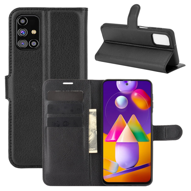 Per Samsung Galaxy M31s Litchi Texture Custodia protettiva a vibrazione orizzontale con supporto, slot per schede e portafoglio, For Galaxy M31s