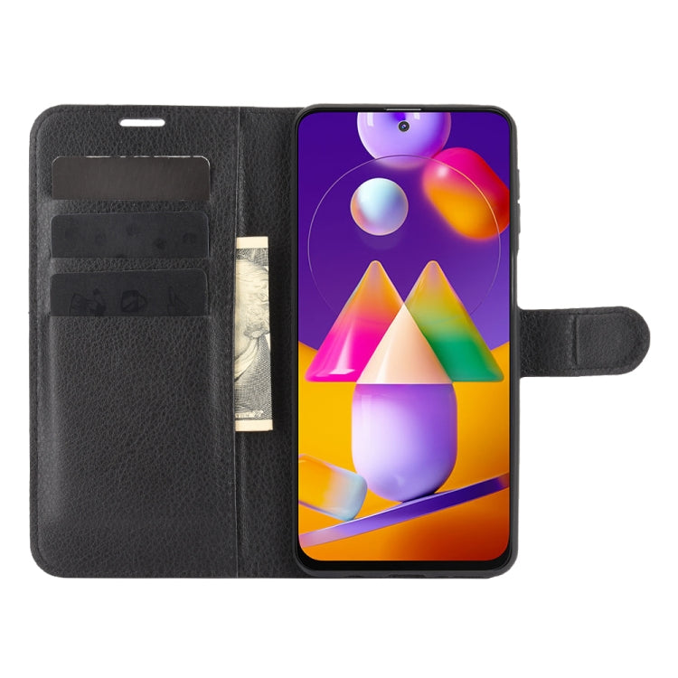 Per Samsung Galaxy M31s Litchi Texture Custodia protettiva a vibrazione orizzontale con supporto, slot per schede e portafoglio, For Galaxy M31s