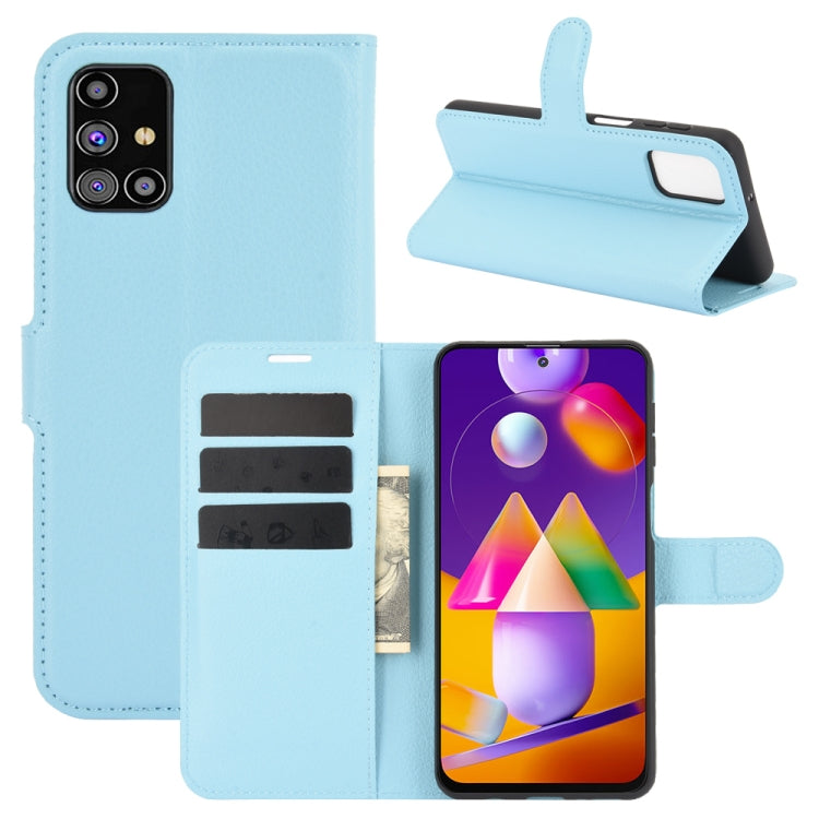 Per Samsung Galaxy M31s Litchi Texture Custodia protettiva a vibrazione orizzontale con supporto, slot per schede e portafoglio, For Galaxy M31s