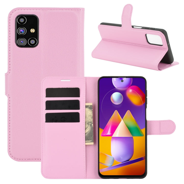 Per Samsung Galaxy M31s Litchi Texture Custodia protettiva a vibrazione orizzontale con supporto, slot per schede e portafoglio, For Galaxy M31s
