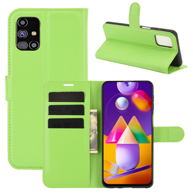 Per Samsung Galaxy M31s Litchi Texture Custodia protettiva a vibrazione orizzontale con supporto, slot per schede e portafoglio, For Galaxy M31s