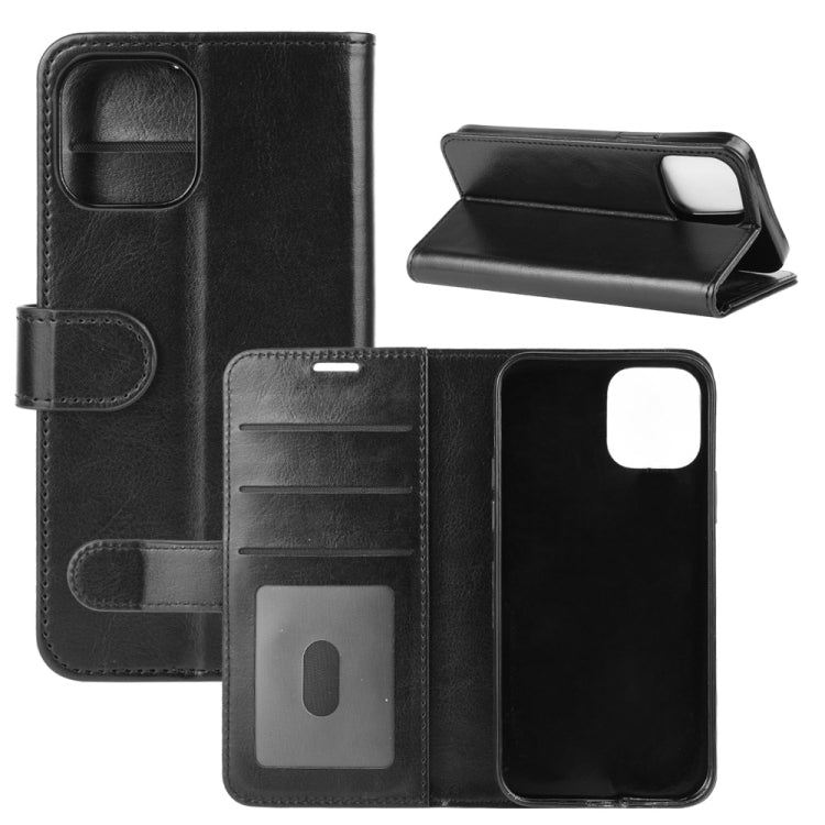 Per iPhone 12 6.7 R64 Texture Custodia protettiva a vibrazione orizzontale singola con supporto e slot per schede e portafogli e cornice per foto, For iPhone 12 Pro Max