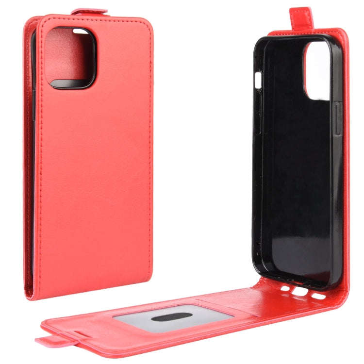 Per iPhone 12 Pro Max R64 Texture Custodia protettiva in pelle a vibrazione verticale singola con slot per schede e cornice per foto, For iPhone 12 Pro Max