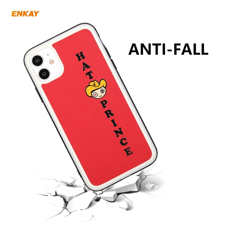 Per iPhone 11 Hat-Prince ENKAY ENK-PC046 Custodia rigida antiurto per custodia in pelle PU + PC per PC, For iPhone 11