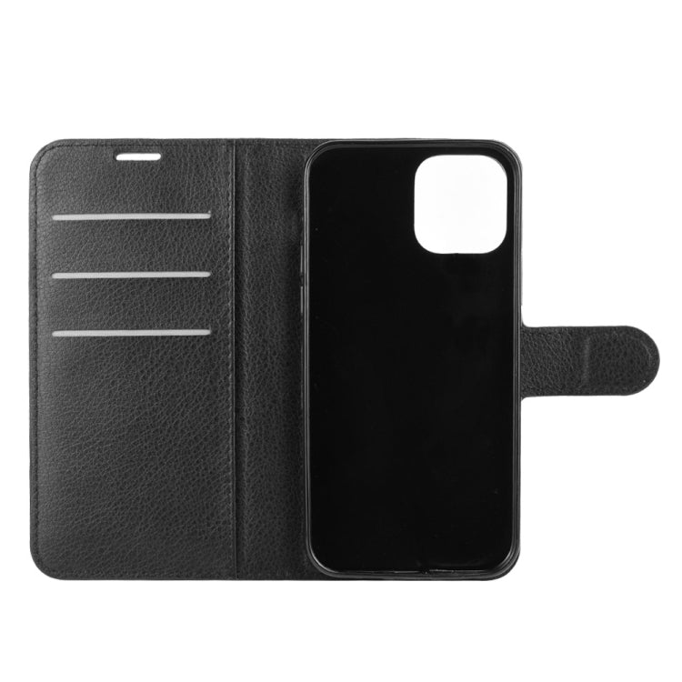 Per iPhone 12 Custodia protettiva a vibrazione orizzontale Litchi Texture con supporto, slot per schede e portafoglio, For iPhone 12 mini