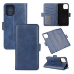 Per iPhone 12 Custodia in pelle a vibrazione orizzontale con fibbia magnetica a doppio lato con supporto, slot per carte e portafoglio, For iPhone 12 mini