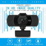 Richwell PC-06 Mini webcam per PC con rotazione a 360 gradi, HD da 4,0 MP, messa a fuoco automatica, con microfono per la riduzione del rumore