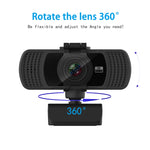 Richwell PC-06 Mini webcam per PC con rotazione a 360 gradi, HD da 4,0 MP, messa a fuoco automatica, con microfono per la riduzione del rumore