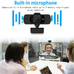 Richwell PC-06 Mini webcam per PC con rotazione a 360 gradi, HD da 4,0 MP, messa a fuoco automatica, con microfono per la riduzione del rumore