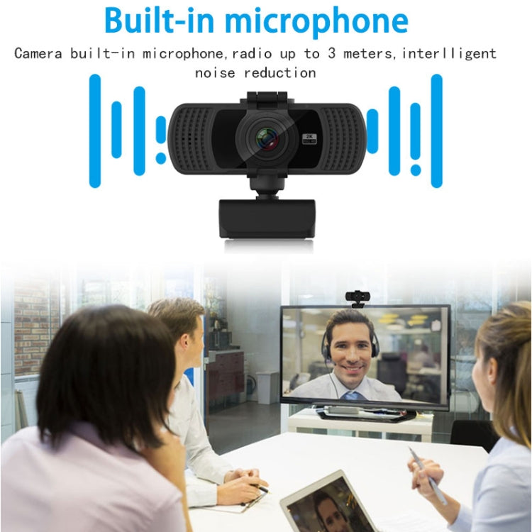 Richwell PC-06 Mini webcam per PC con rotazione a 360 gradi, HD da 4,0 MP, messa a fuoco automatica, con microfono per la riduzione del rumore