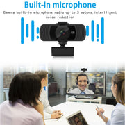 Richwell PC-06 Mini webcam per PC con rotazione a 360 gradi, HD da 4,0 MP, messa a fuoco automatica, con microfono per la riduzione del rumore