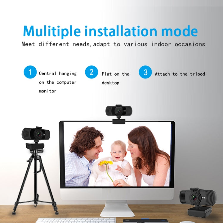Richwell PC-06 Mini webcam per PC con rotazione a 360 gradi, HD da 4,0 MP, messa a fuoco automatica, con microfono per la riduzione del rumore