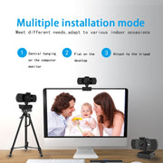 Richwell PC-06 Mini webcam per PC con rotazione a 360 gradi, HD da 4,0 MP, messa a fuoco automatica, con microfono per la riduzione del rumore