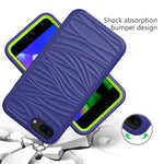 Per iPhone 6/7/8G Wave Pattern 3 in 1 Custodia protettiva antiurto in silicone + PC